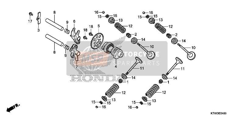 Honda SH300R 2014 Camshaft/Valve for a 2014 Honda SH300R